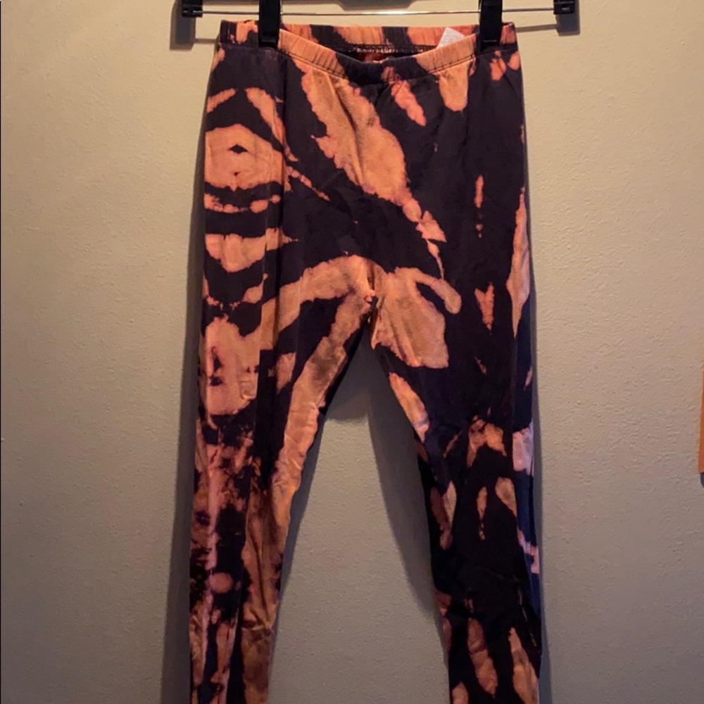 Children’s place Bleach die black leggings